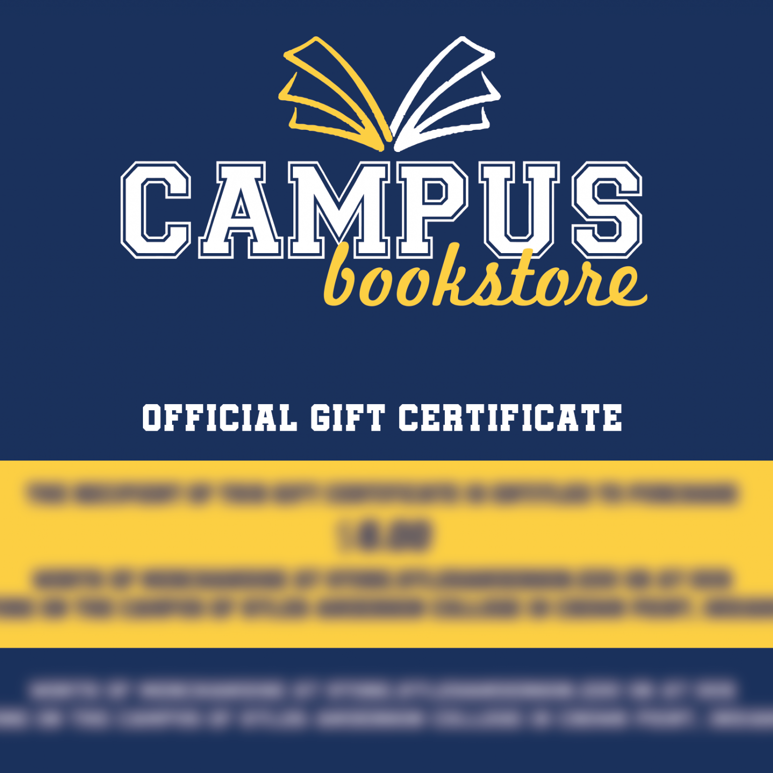 Gift Certificate Campus Bookstore